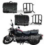 Fit For Royal Enfield CLASSIC REBORN 350 Black Leather Bags & Pannier Mounting (for: Royal Enfield)