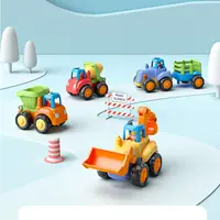 在飛比找蝦皮購物優惠-加厚推車工程車玩具迴力卡通男孩兒童遊戲