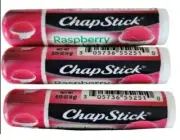 3 PACK CHAPSTICK Lip Moisturizer Raspberry Sorbet Flavor Chapped LIPS Balm .15oz