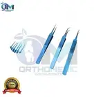 set of 3 pcs Titanium FUE Hair Punch & Hair Transplant Forceps Kit surgical