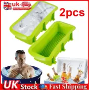 2Pack Extra Large Ice Mold Silicone Ice Block for Cold Plunge tub or Coolers.F∩