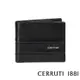 【Cerruti 1881】頂級義大利小牛皮4卡零錢袋短夾 MIKE系列(黑色 CEPU05528M)