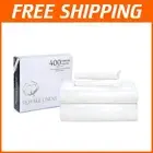 King Size 4 Piece Luxurious Cotton Sheet Set - 400 Thread Count White Bedding