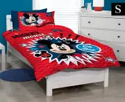 Disney Mickey Mouse Clubhouse Single Bed Quilt Cover Set - Red