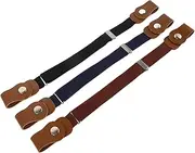[FOMIYES] 3pcs Elastic Waist Belts for Boys Stretchy Dress Belts with Chic Design Comfortable Durable Waistbands for Everyday Wear for Day Birthdays