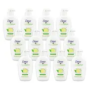 12x Dove 250ml Nourishing Hand Wash Soap Cucumber & Green Tea Scent for Dry Skin