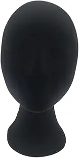Vaguelly 1Pc Female Wig Display Head Mold Black Mannequin for Wig Styling Hair Salon Use and Hat Display Lightweight Durable Hair Styling Model with Holder