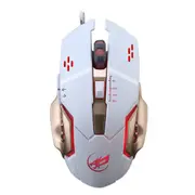Usb Wired Optical Mechanical Mouse Ergonomics Sensitive Gaming Mouse Metal Bottom Silent Version White