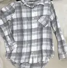 Mudd Plaid Button Up Long Sleeve Top Women’s Size Large