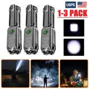 3PACK Rechargeable Flashlight High Lumen Small Led Tactical Flashlight Portable