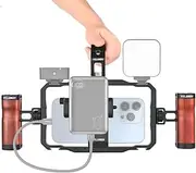 YELANGU Mobile Smartphone Video Rig Gimbal Hand Stabilizer for Cell Phone Cage Film and Television Shooting Cradle Small, LW101