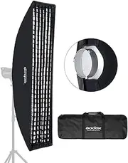 30cm x 120cm 12.5"x 47" Strip Beehive Honeycomb Grid Softbox Bowens Mount for Godox Flash Light and Other Studio Flash Light