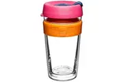 KeepCup LongPlay Reusable 454ml Glass Coffee Cup Travel Drink Water Mug Aura
