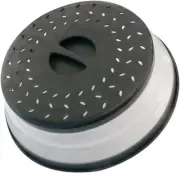 Collapsible Microwave Splatter Cover for Food with Silicone Mats, 10.5 Inch, Dis