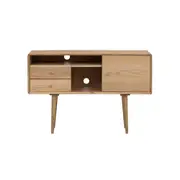 6IXTY Niche Scandinavian Wooden Small Highboard Buffet Unit Sideboard Storage Cabinet - Natural