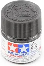 TAMIYA AMERICA 81510 X10 Mini Acrylic, Gunmetal, 1/3 oz