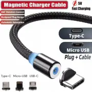 Magnetic Charging Cable Fast Charging Cable Lead For Type-C Micro USB Data Cable