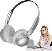 Wireless Headset - Over Ear Headphones Noise Canceling - Men Women Metal Retro Earphones Comfortable for Running, Gym, Video Watching, Working