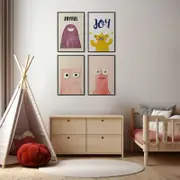 [Namly Design] Poster - Joyful Creatures / Set of 4