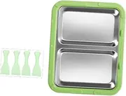 WeiLaiKeQi Ice Cream Maker Instant Cold Plate Portable Multipurpose Frozen Yogurt Rolls Tray, Green No Lid