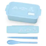 Sanrio Cinnamoroll Bento Box Container & Chopsticks & Spoon with Case Set(1set)