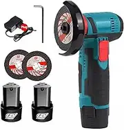 12V Mini Cordless Brushless Angle Grinder Cutting Tool W/ 2 Battery & Charger
