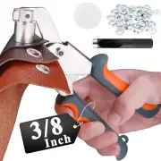 Bizoepro Grommet Tool Kit, 500 Pcs 3/8" Eyelet Press Pliers 10mm Silver Grommets