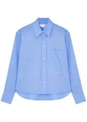 Victoria Beckham Cotton-poplin Shirt - Blue - 14 (UK14 / L) 14 (UK14 / L)