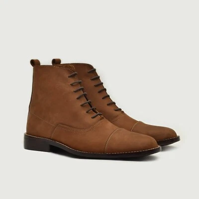 Formal Handmade leather men boot Vanguard Brown by Ministry of shoes
