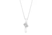 Tango Sterling Silver Round Brilliant Cut with 0.08 CT of Diamonds Pendant