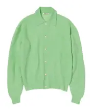 Long-sleeved knitted cardigan 5 light green
