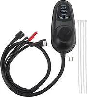 Electric Wheel Chair Controller, Mobility Wheelchair Joystick Brush Controller with Brake Connector DC24V