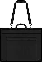 Light Weight Art Portfolio Tote Bag, Waterproof Nylon Art Portfolio Case, Large Black Carrying Storage Case, Poster Board Storage Bag for Artwork, Poster, Sketching, and Drawing