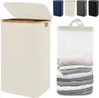 Laundry Hamper with Lid, 120L Laundry Basket Clothes Hamper, Collapsible Hamper