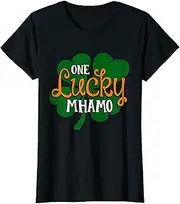 [VidiAmazing] Womens One Lucky Mhamo St Patricks Day Mother Mom Grandma ds487 T-Shirt