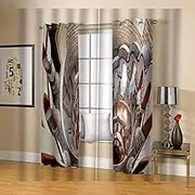 Print Blackout Curtains Abstract Staircase 2 x W140cm x D245cm 3D Print Window Curtains, Thermal Insulated Darkening Grommet Drapes 2 Panel Set for Living Room Bedroom Kitchen Decor