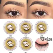 2 Pairs Glue-Free Lashes Extension Self-adhesive Eyelashes Reusable Fake Lashe #