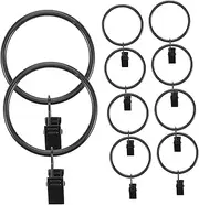 10pcs Clip Curtain Ring Clips Curtain Rings Heavy Duty Curtain Clip Curtain Hook Black Iron