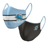 Cronulla Sharks NRL Kids Reversible Washable Face Mask