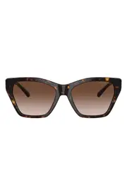 Emporio Armani 55mm Gradient Cat Eye Sunglasses in Shiny Hava at Nordstrom One Size