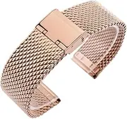 [VEVEL] 18mm 20mm 22mm 24mm Universal Milanese Replacement Wrist Belt Bracelet Stainless Steel Mesh Watch Strap Watchbands