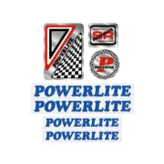 Powerlite - Early Blue decal set - old school bmx