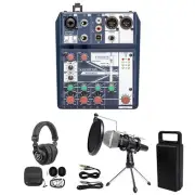 Gaming Twitch Stream Bundle w/ Soundcraft Mixer+Headphones+Mic+Stand