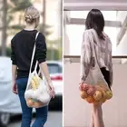 Produce Bags Mesh Tote Bag Mesh Grocery Tote Bags with Handles for Fruits