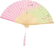 Chinese Fan Decor Folding Fan Small Japanese Handmade Fan Folding Silk Fan Dancing Fan Handheld Foldable Fan Retro Dance Fans Hand Held Fan Paper Folding Fan Wedding Women's/548