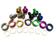 2Pc M8x15mm Titanium Alloy Bolt Bike CNC Crank Bolt Bottom Bracket BB Axle Screw