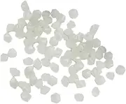 Generic 100 Pieces Glow in The Dark Stones Rocks Indoor Outdoor Accessory Decorative DIY Decoration for Potted Plant Pot Versatile, White