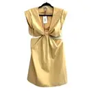 Jason Wu RARE Yellow Vegan Leather Cut-out Sexy Mini Dress L NWT Glam Going out