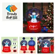 Christmas 2024 New 6ft Inflatable Snow Globe with Music Snowman Air Blower Br...