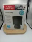 Sunbeam Black Table Lamp Metal Base & LED A19 Bulb Ambient Light Energy